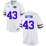 Men's Florida Gators #43 Nicolas Sutton NCAA Nike White Authentic Stitched College Football Jersey WGX6862WX